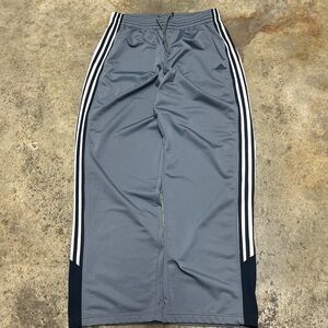 Retro Adidas Track Pants Men’s Extra Large Gray White Stripes Streetwear Soccer